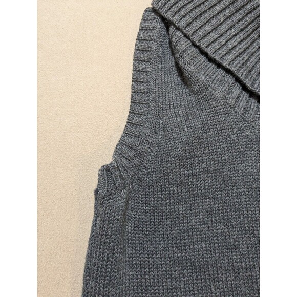 Jacob Women's Gray Wool Cowl Neck Long Sweater Vest Size Medium - Picture 4 of 9